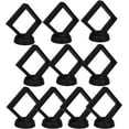 thumbnail image 1 of 10 Pack 3D Floating Display Frame Stand Holder Coin Chip Jewelry Pin Display Stand Box (Black, 2.75 x 2.75 x 0.75 inch), 1 of 7