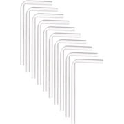 10 Pack 4.3x2 inch 90 Degree Glass Delivery Tube Hole 4mm Curved Bent Tube Stem L Shape Air Drying Tubing 7mm Thick