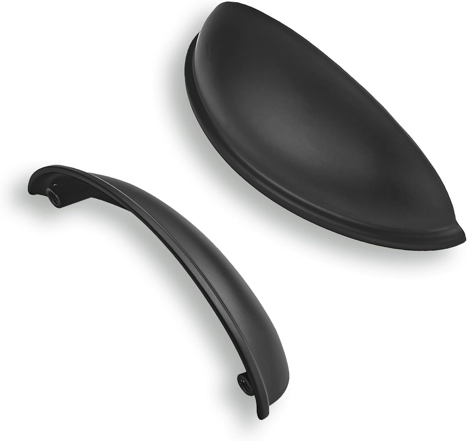 10 Pack 4" Drawer Pulls Matte Black Cabinet Cup Pulls Kitchen Hardware Cabinet Handles Drawer Handles Knobs 4 inch (102mm) Center to Center Matte Black 4 inch Hole Center Matte Black 4 inch