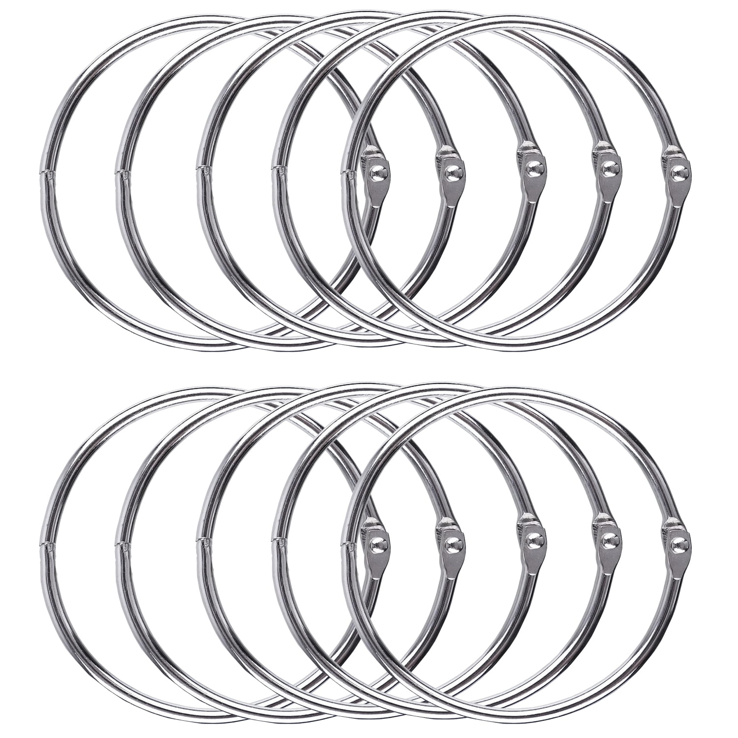 Uooglle 10-Pack 4 Inch Loose Leaf Binder Rings, Nickel-Plated Steel for ...