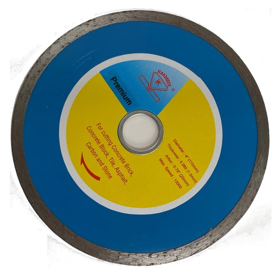 10-Pack 4-Inch Premium Continuous Diamond Saw Blade for Cutting Concrete, Bricks, Tile, Asphalt, Carbon, Porcelain & Stone, Dry/ Wet Cutting