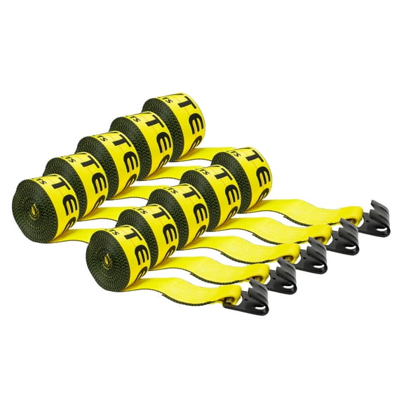 (10 Pack) 4 in. x 50 ft. Winch Strap with Flat Hook