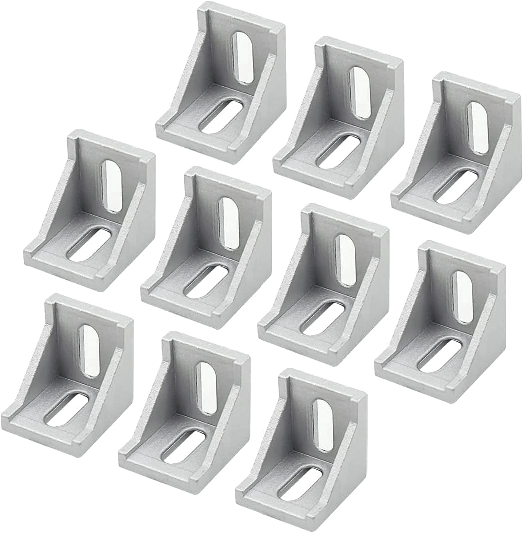 10-Pack 4040 Inside Corner Bracket Gussets - Aluminum L-Joint Connector ...