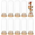 thumbnail image 1 of 10 Pack 40ml Glass Decorative Jars Dome Display Bottles Message Wishing Bottles with Bamboo Base for Wedding Favors Flower Gift Christmas Halloween Home Decoration DIY, 1 of 5