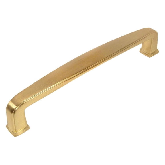 10 Pack - 4392-128BB Brushed Brass Modern Cabinet Hardware Handle Pull - 5" Inch (128mm) Hole Centers