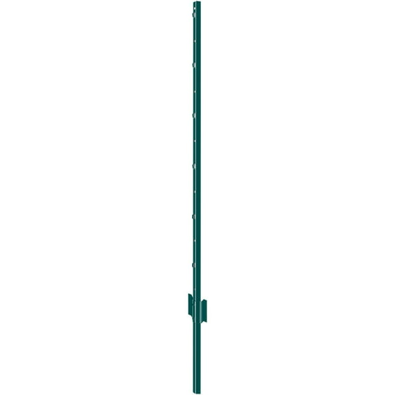 10-Pack 4ft Heavy Duty Green T-Posts | Metal Fence Posts for Secure Wire Fencing, Farm, and Garden