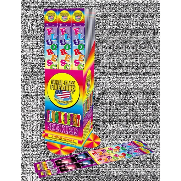 10 Pack - 4pc Flourescent Sparklers 14"