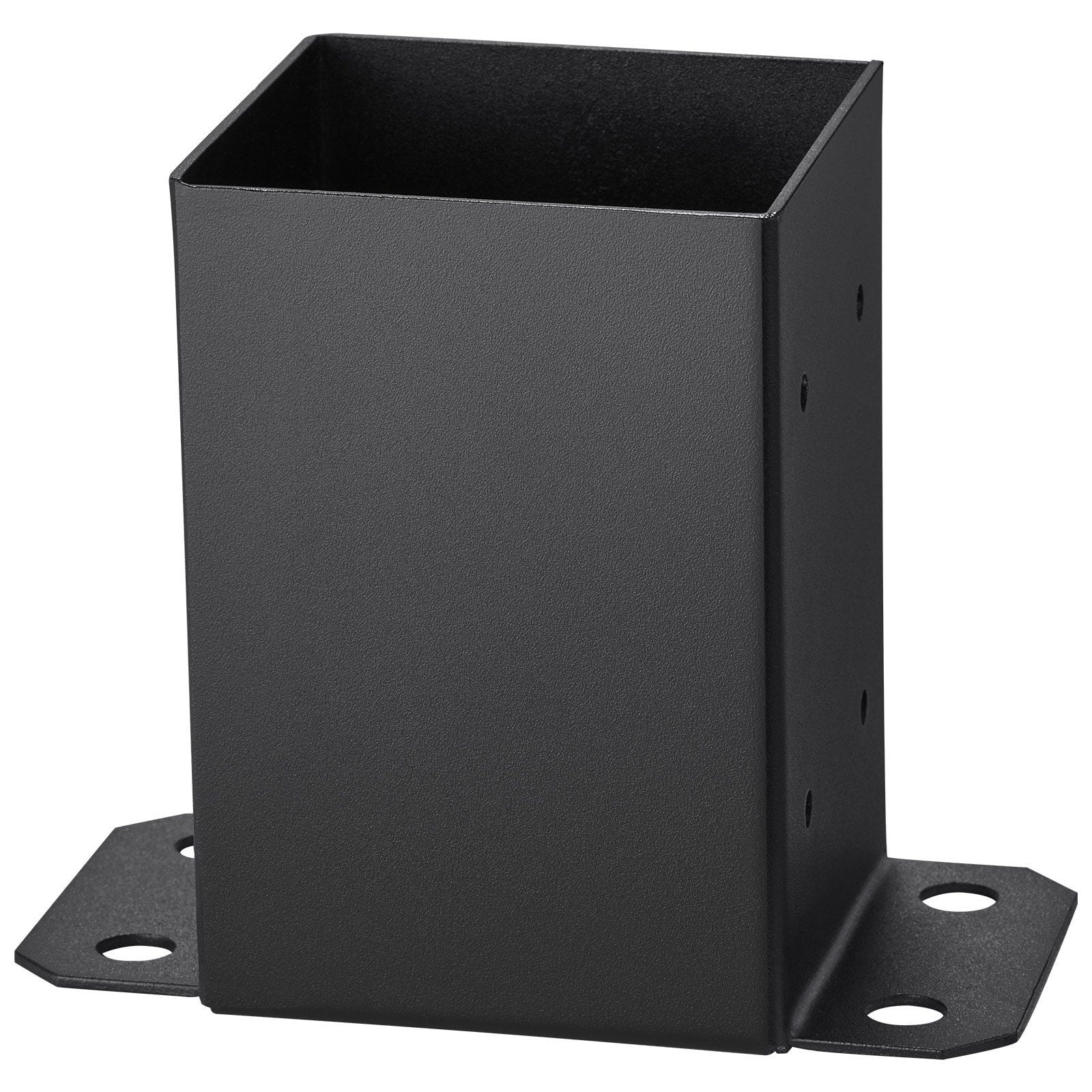 Heavy Duty Black Metal Post Base Brackets Set of 10