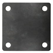 10 Pack - 4x4 Weldable Square Steel Metal Baseplate - Laser Cut A36 Heavy Duty Carbon Steel