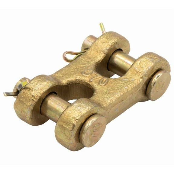 (10 Pack) 5/16" G70 Chain Double Clevis Mid Link Truck Trailer Tie Down Links Towing