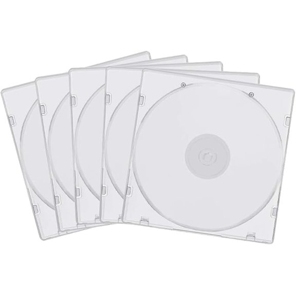 10 Pack 5.2mm CD Case Slim Single Super PP Poly Plastic CD DVD R CDR Case