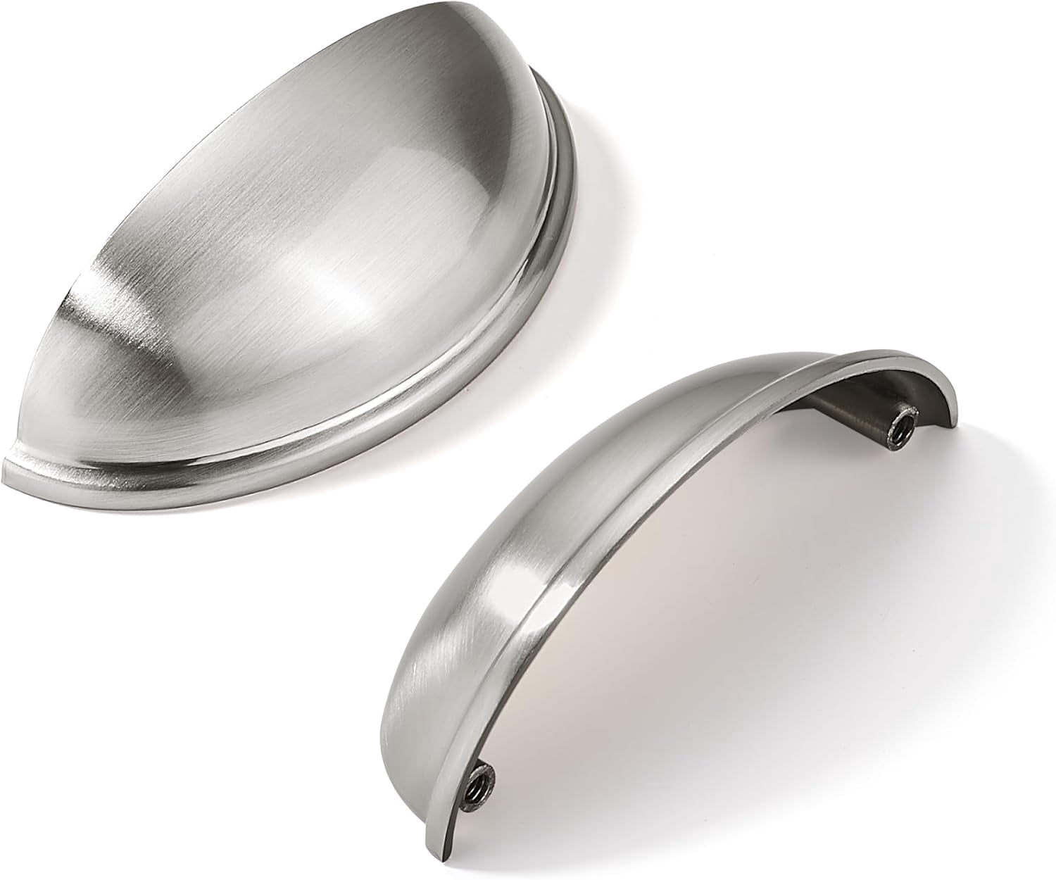 10 Pack 5" Drawer Pulls Brushed Satin Nickel Cabinet Cup Pulls Kitchen Hardware Cabinet Handles Drawer Handles Knobs 5 inch Hole Center