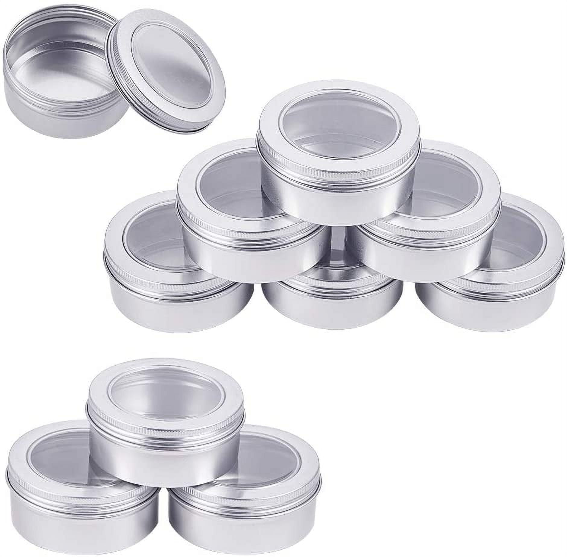 10 Pack 5 OZ Tin Cans Screw Top Round Aluminum Cans Screw Lid