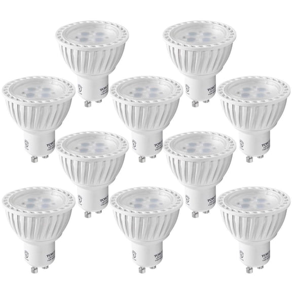 10 Pack 5W (50W Eqv.) GU10 LED Bulb, UL-listed 2700K Soft White LED Spotlight, 36 Degree Beam Angle GU10 Base for Home, Recessed, Accent, Landscape, Track Lighting, Non-Dimmable