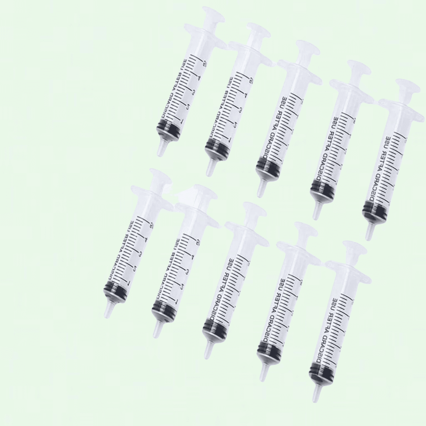 10 Packs 5ml Reusable Plastic Syringe with 10Pcs Extraction Adapters for Perfumes Transfer to Empty Bottles