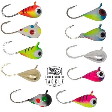 Dr. Bs Custom Tackle 1/16oz Minnow Head Lead Jigs – 50-Pack For Walleye, Crappie, Perch, Panfish