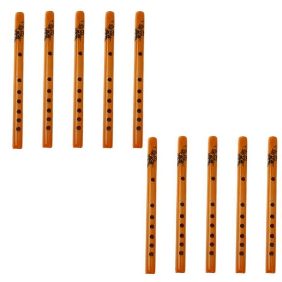 10-Pack 6-Hole Bamboo Flute Recorder Clarinet Musical Instrument