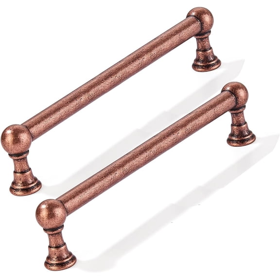 10 Pack 6 Inch Solid Kitchen Cabinet Handles Antique Copper Heavy Duty Cabinet Pulls Drawer Pulls Cabinet Hardware Kitchen Handles for Cabinets Cupboard Handles