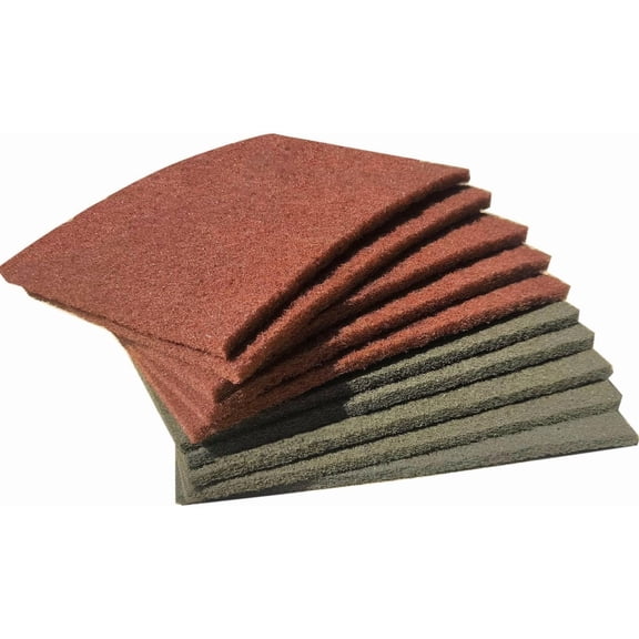 10 Pack 6" x 9" General Purpose Scuff Pads - Scuffing, Scouring, Sanding,  Primer Prep Adhesion Scratch - Surface Preparation Automotive  Auto  Woodworking  (Brown + Grey)