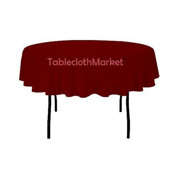 10 Pack 60" Inch round Polyester Tablecloth 24 COLOR Table Cover Wedding Event", (Color: burgundy)