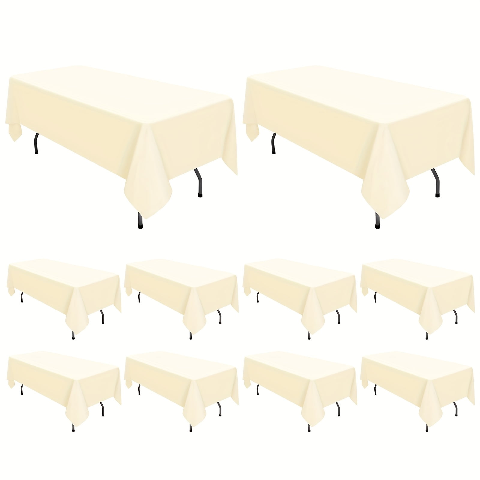 10 Pack 60 X 102 Inch(152*260cm)Polyester Table Cloth for 6 Feet ...