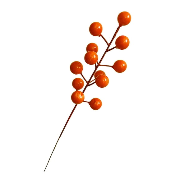 10 Pack 7.09" Orange Berry Stems,Holly Berry Stems,Artificial Berry Picks