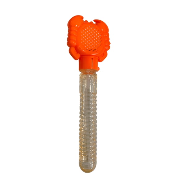 10 Pack 7.2 in Bubble Wands Sifter Crab Orange, Perfect for Summer and Spring Fun, Refillable, Wand for Endless Outdoor Bubble Blowing Joy, Just Add Your Own Solution and Keep the Fun Going, Bulk