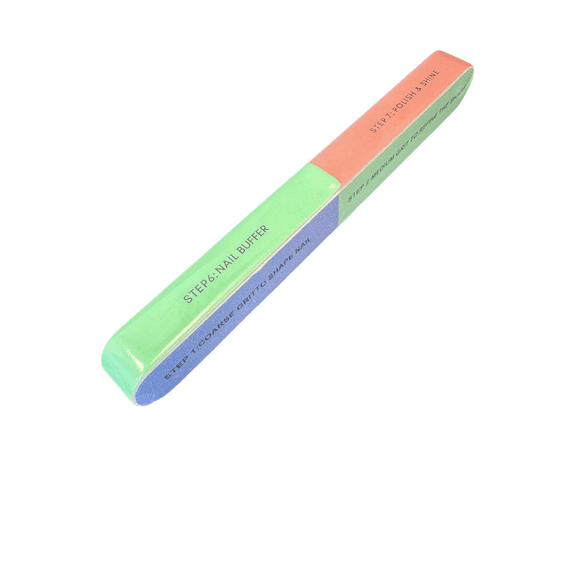 10 Pack 7 Way Nail File for Salon Quality Nails at Home, Versatile Tool for Filing, Buffing, Smoothing and Shining, Ideal for Natural and Artificial Nails, Bulk, Purple Green Blue Pink Grey