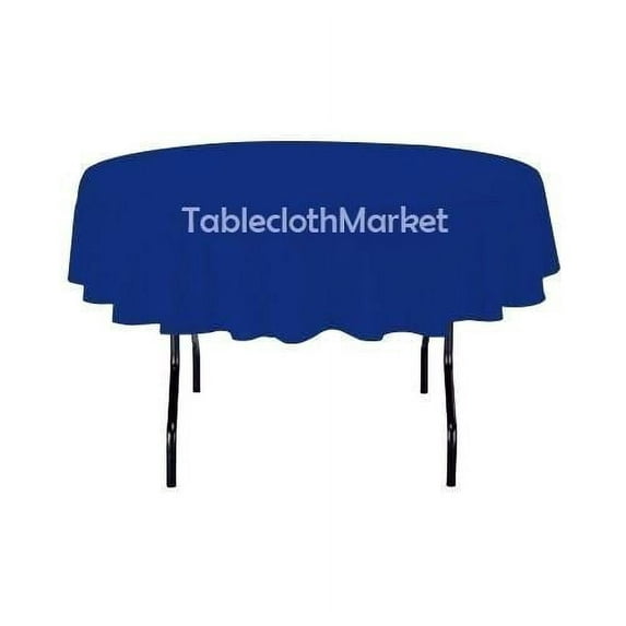 10 Pack 72" Inch round Polyester Tablecloth 24 COLOR Table Cover Wedding Banquet", (Color: Royal Blue)