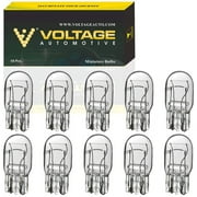 (10 Pack) 7443 Bulb For Automotive Brake Light Turn Signal Side Marker Tail Light T20 Bulb - Voltage Automotive - Standard Replacement