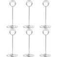 thumbnail image 1 of 10 Pack 8.75 inch Tall Table Number Holder Place Card Holder Table Picture Holder Wire Photo Holder Clips Picture Memo Note Photo Stand (Silver), 1 of 5