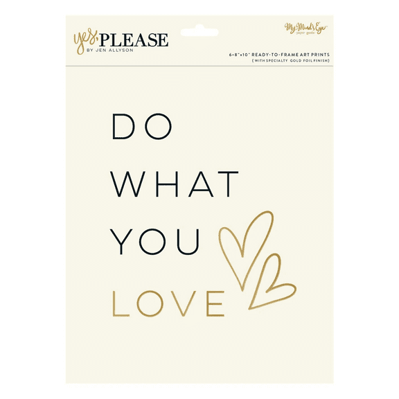 10 Pack 8 in x 10 in Ready To Frame Gold Foil Art Prints, Set of 6 Modern Inspirational Designs, Includes “Do What You Love,” “Home Sweet Home,” XOXO, Perfect for Home, Office, Gallery, Gift, Bulk