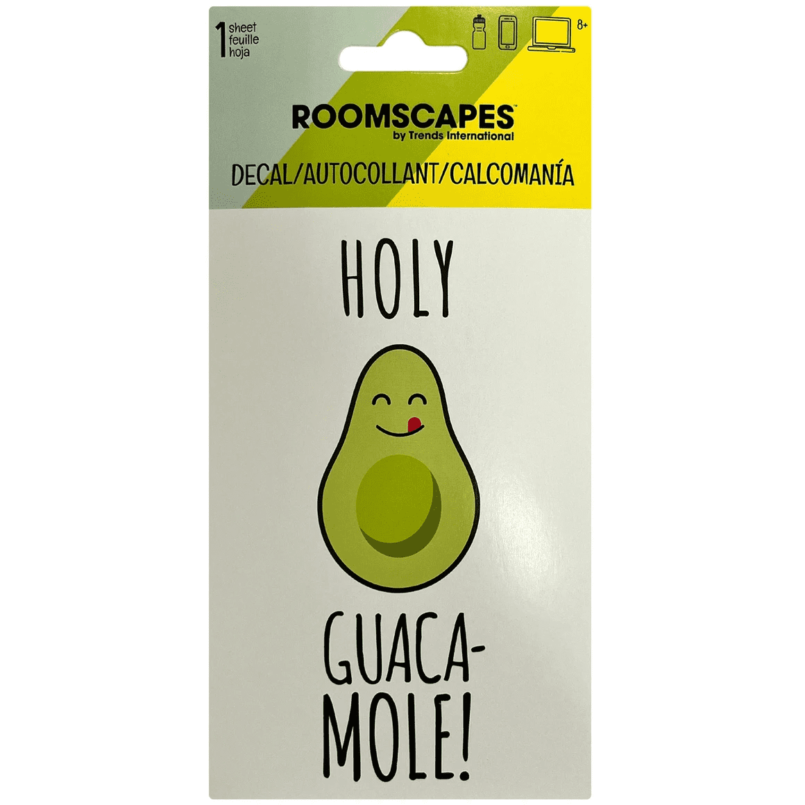10 Pack 8 in x 4 in Adhesive Decal Sticker Guacamole, Versatile, Durable Vinyl Decal for Laptops, Water Bottles, Car Windows, Notebooks, Customizable, Adds Fun to Any Smooth Surface, Bulk, Green
