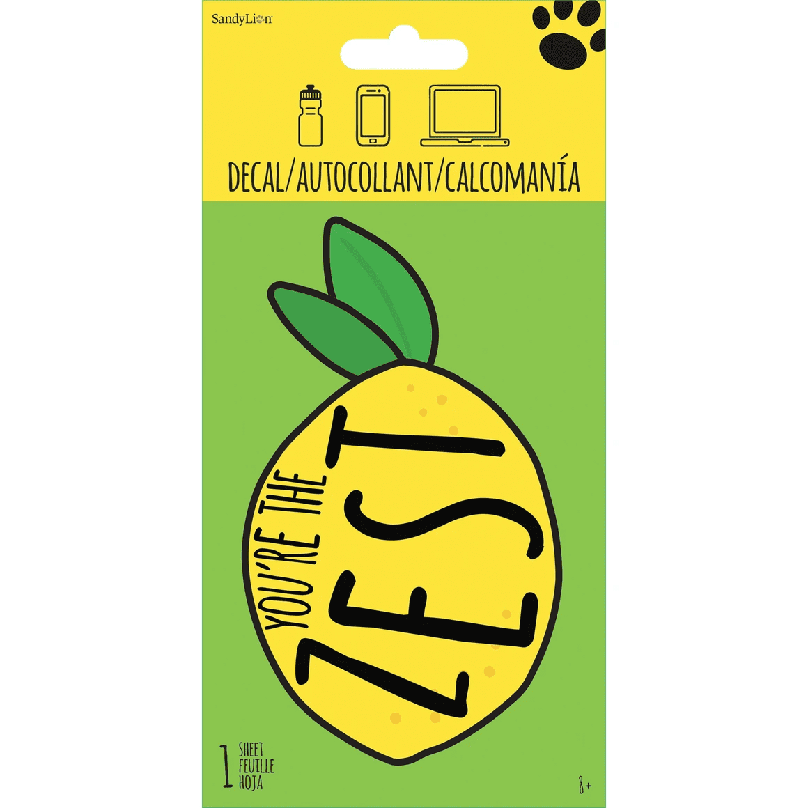 10 Pack 8 in x 4 in Lemon Zest Adhesive Decal Sticker, Bright Citrus Design, Durable Vinyl for Water Bottles, Laptops, Notebooks, Fresh Spring, Summer Vibe, Easy Apply, Remove, Cheerful Touch, Bulk