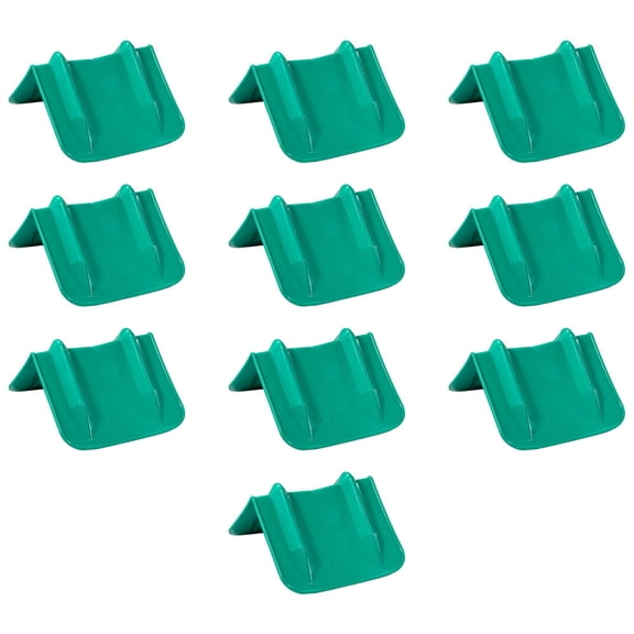 10 Pack Green Flatbed Edge Protectors - 8"x8"x10" Plastic V Board Flatbed Corner Protectors for Cargo Loads & Tie Down Strap Guard - Fit 1 Strap Up to 4"