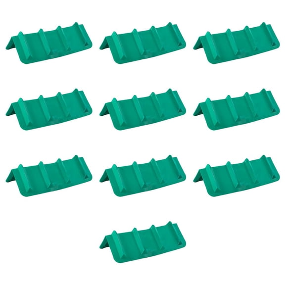 10 Pack 8"x8"x24" Green Flatbed Corner Protector - V Shaped Edge Guard for Tie-Down Winch & Ratchet Straps - Plastic Corner Protector for Flatbed Trailer Cargo Load