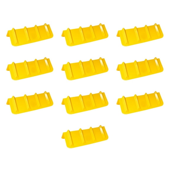 10 Pack 8"x8"x24" Yellow Flatbed Corner Protector - V Shaped Edge Guard for Tie-Down Winch & Ratchet Straps - Plastic Corner Protector for Flatbed Trailer Cargo Load
