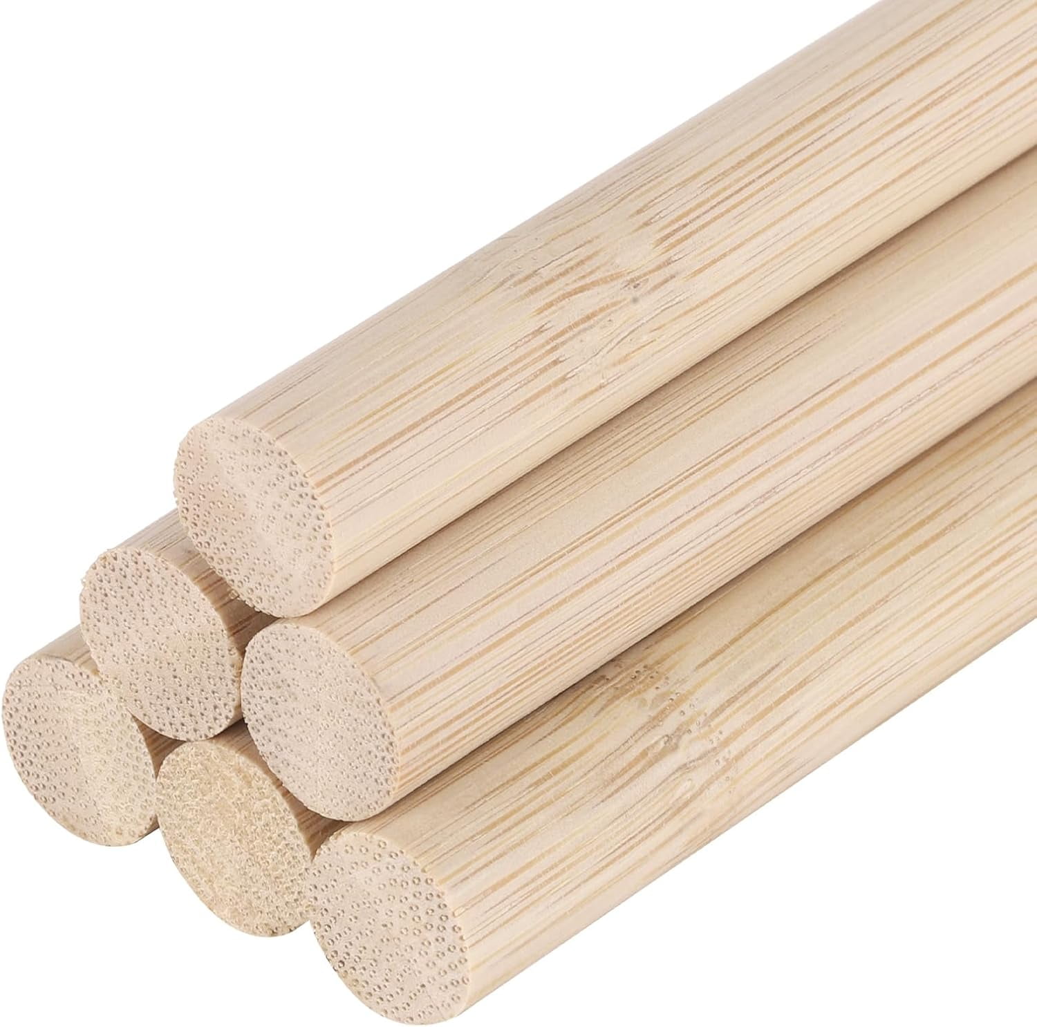 10 Pack 9/16" x 15" Wooden Dowel Rods Unfinished Natural Birch Sticks Wood Craft Sticks for Home Decor Projects and Making DIY Craft,Wood Color