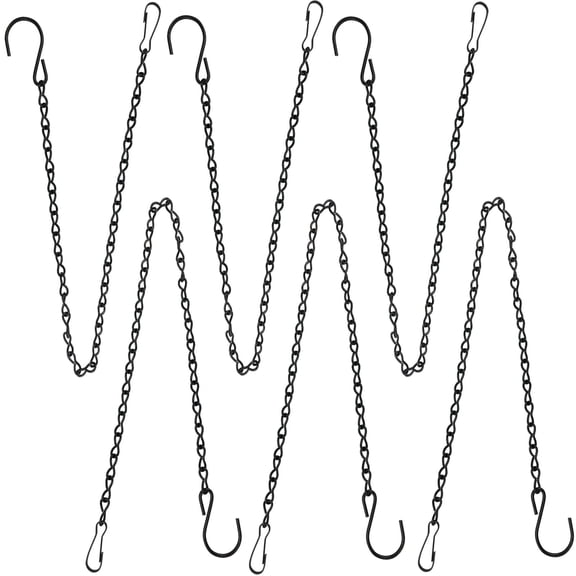 10 Pack 9.5 Inch Black Hanging Chains, Garden Plant Hangers for Hanging Bird Feeders, Billboards, Chalkboards, Basket, Planters, Lanterns, Wind Chimes and Decorative Ornaments Etc.