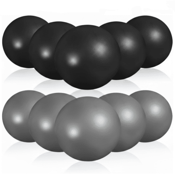 10 Pack 9 Inch Small Pilates Ball Bulk Mini Exercise Ball Portable Non-Slip Workout Yoga Balls with Air Pump for Stability, Fitness, Balance, Physical &Core, Gym Home Office Use
