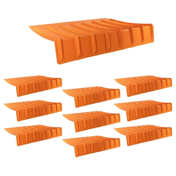 (10 Pack) 9"x48"x36" (Drop) Brick Guard V Shaped Corner Protector - Orange Edge Guard - Weather & Abrassion Resistant - Fit upto 7 straps of 4"