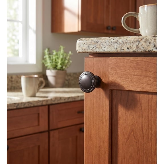10 Pack 9462ORB Oil Rubbed Bronze Craftsman Knob 1-5/16 Inch | Craftsman Style Design | Includes Screws | Kitchen, Bathroom & Dresser Hardware
