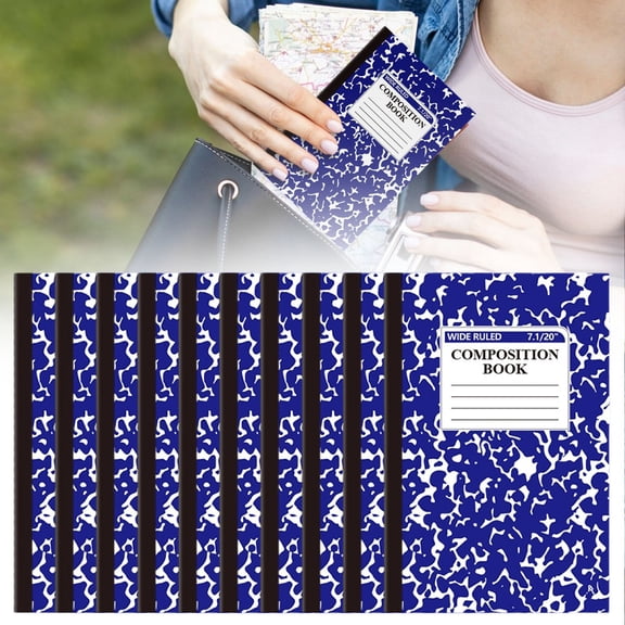 10-Pack A5 Ruled Lined Journal Notebooks 20.8×13.9cm 60 Pages Each Fashion Printed Multicolor Soft Cover Notebooks Reinforced Stitched Binding for Writing Journaling Notes