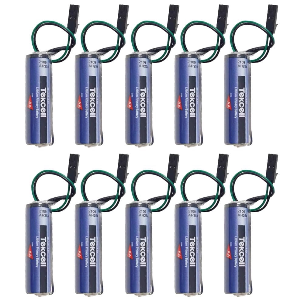 10-Pack AA Batteries SB-AA11 3.6V Lithium Battery 2400mAh with Plug Long-Lasting Power