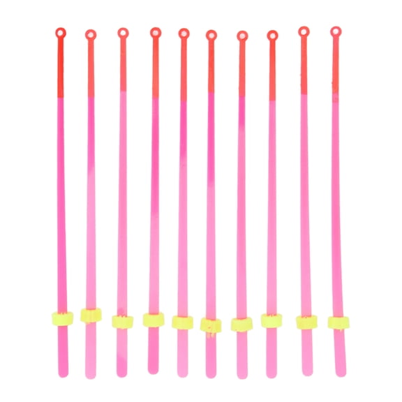 10-Pack ABS Ice Fishing Rod Tips - Mini Top Section Extension Pole for Winter Use - 16cm
