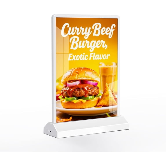 10 Pack Acrylic Sign Holder with Clamp, Rotating Clip Pop Swivel Sign ...