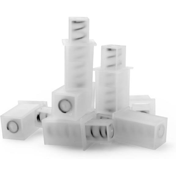 10 Pack Adjustable Spring Replacement Towel Bar End Caps for Springs Durable Plastic Wall Mount