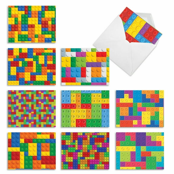 10 Pack All Occasion Blank Note Cards With Envelopes - Block Letters