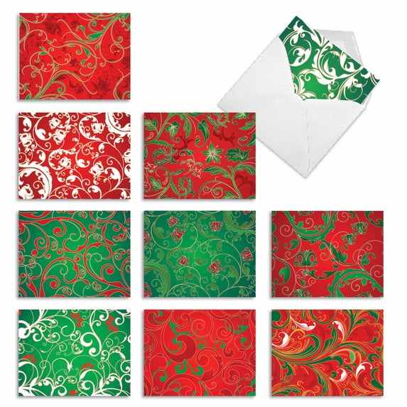 10 Pack All Occasion Blank Note Cards With Envelopes - Fleur De Noel
