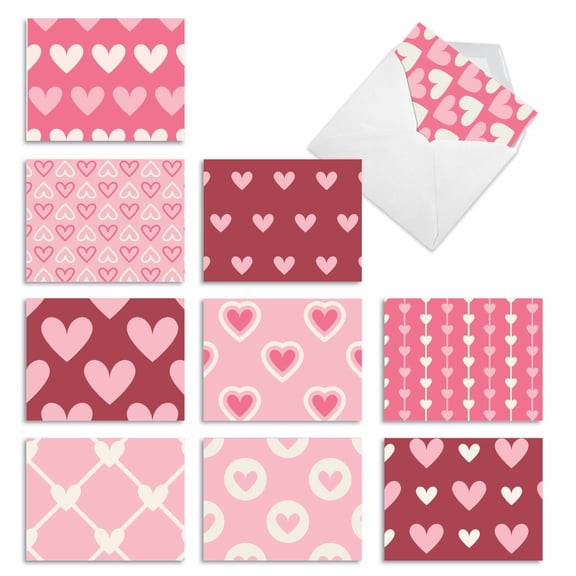 The Best Card Company 10 Assorted Blank All Occasions Notes Bulk Set 4x5.12 w/ Envelopes, 10x1 Designs, for Men, Women, Heartfelt M3058